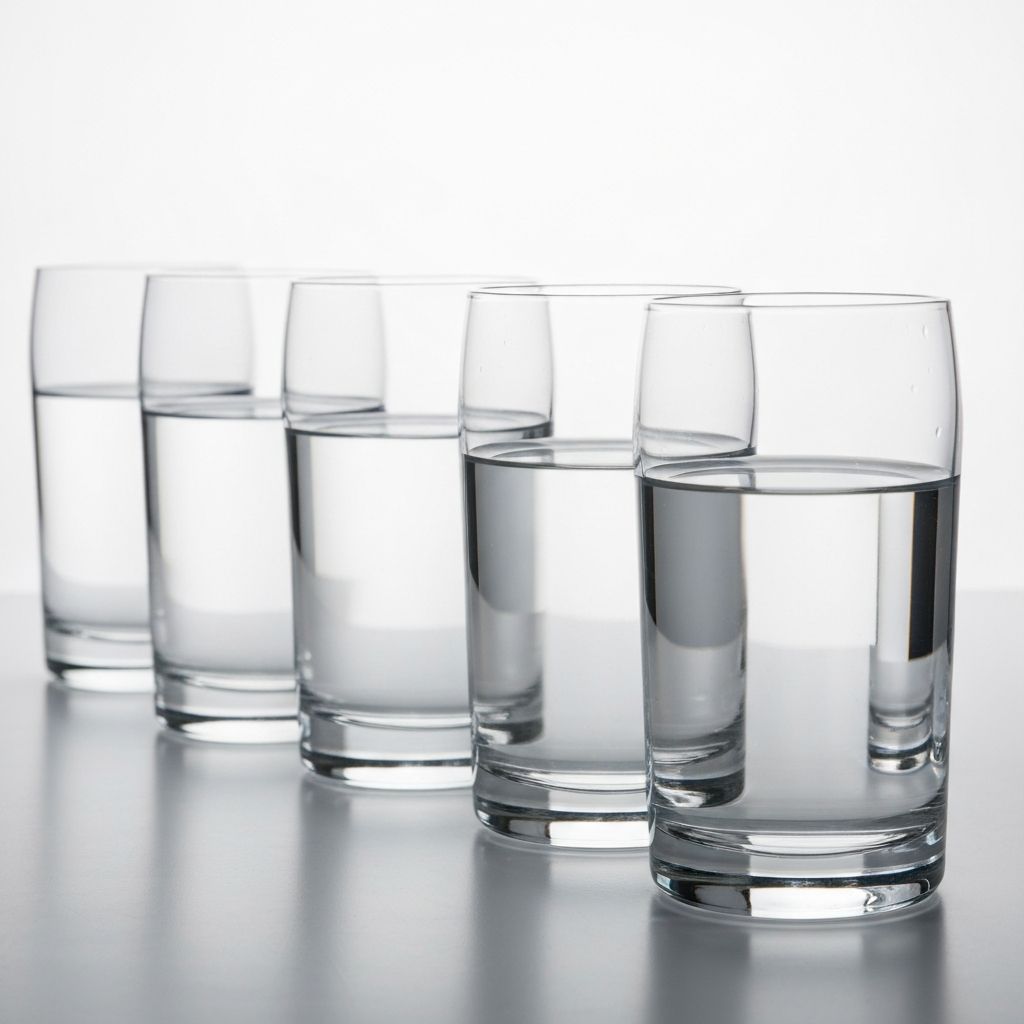 Multiple glasses of water